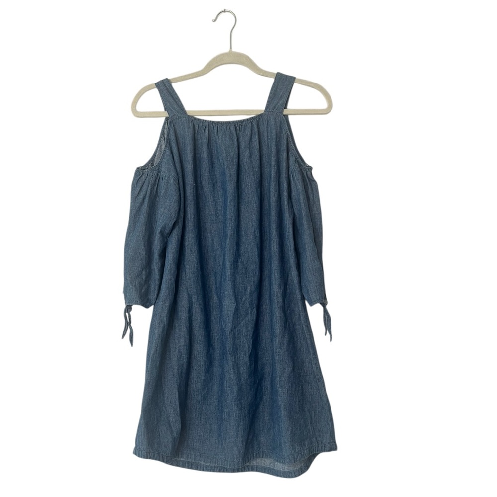 Madewell Blue Cold Shoulder Denim Dress